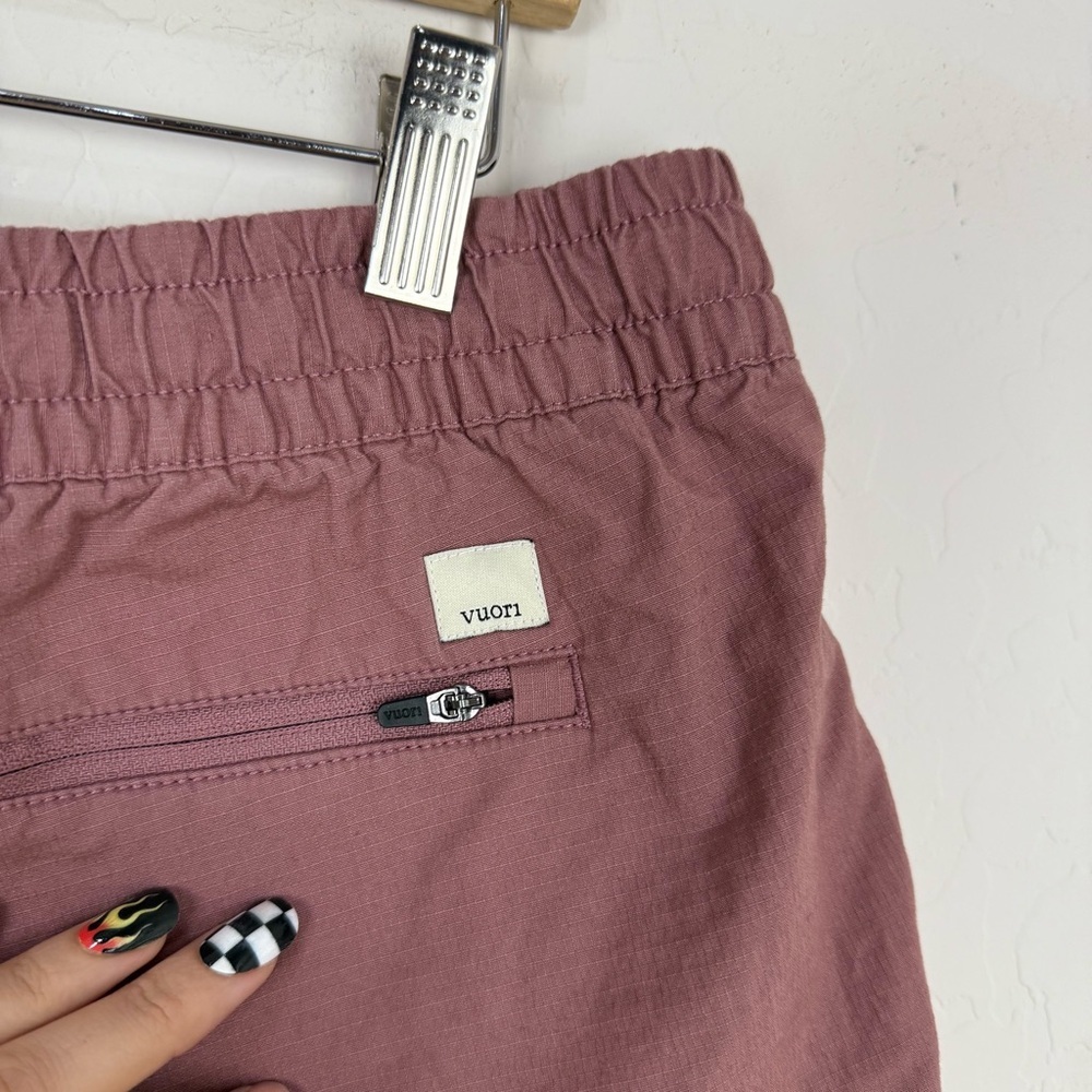 Vuori Mauve Vintage Ripstop Shorts Womens Pull On Elastic Waist - Picture 9 of 10